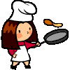 Gif animé Chandeleur crêpes fille